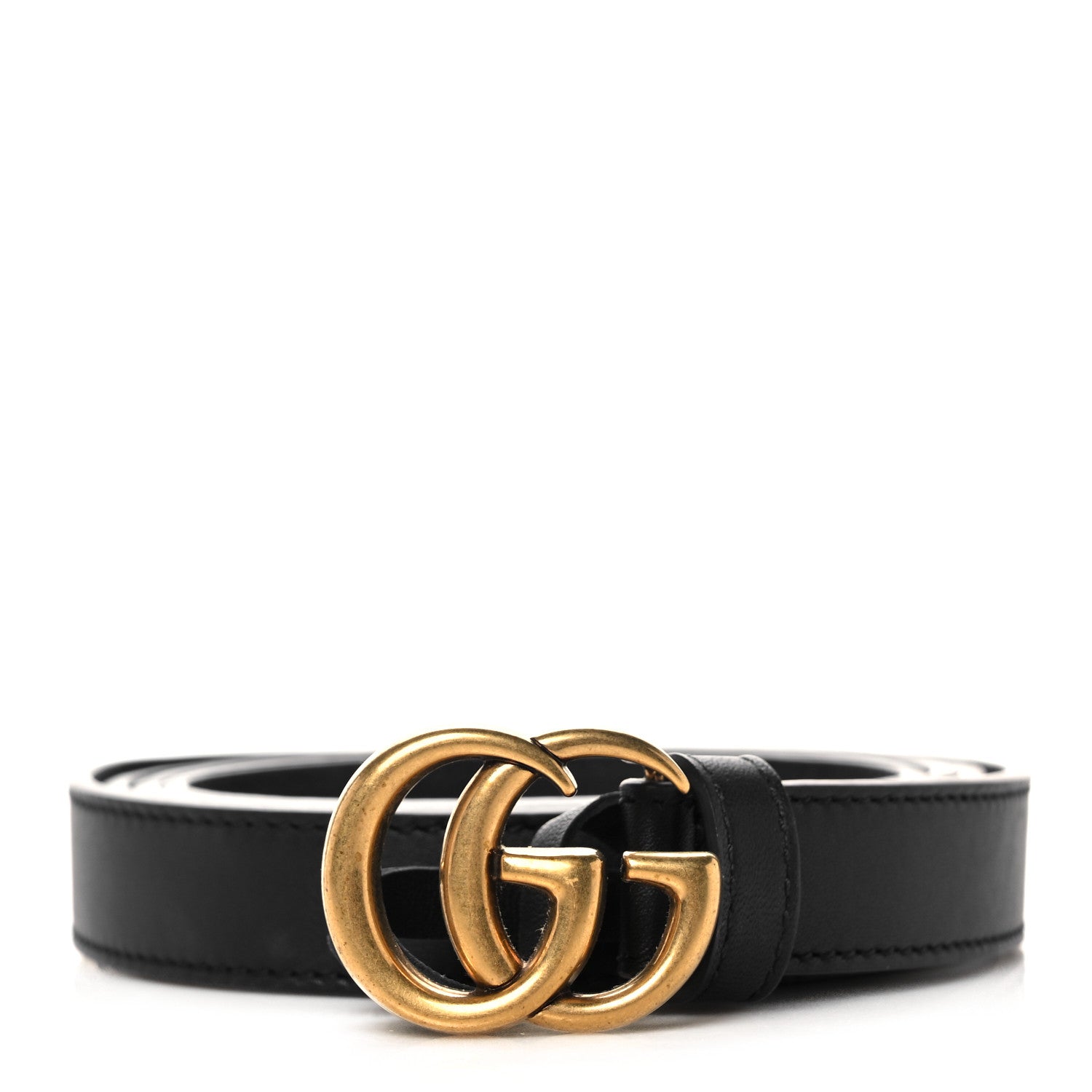 Gucci Calfskin Double G 20mm Belt 110 44 Black 1 of 4