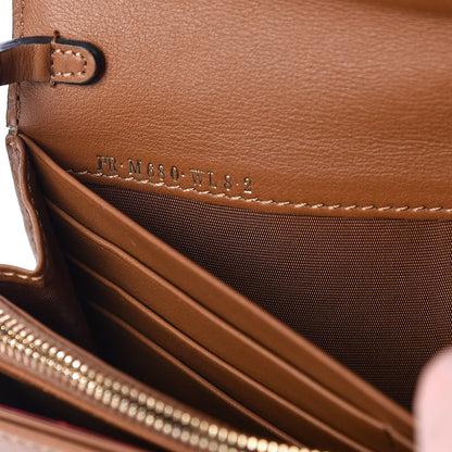 Valentino Garavani Calfskin Rockstud Tropical Dream Leaf Chain Wallet Flap Bag Tan 8 of 14