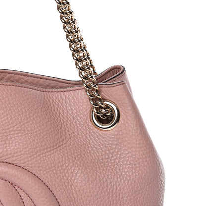Gucci Pebbled Calfskin Medium Soho Chain Shoulder Bag Dark Cipria 12 of 18