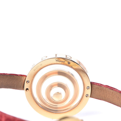 Chopard 18K Yellow Gold Alligator Diamond Happy Spirit Bracelet Red 7 of 10