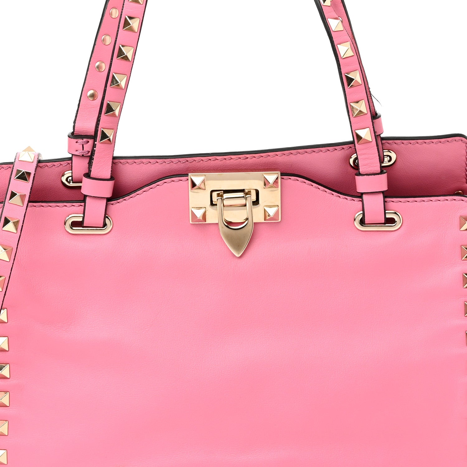 Valentino Garavani Vitello Small Rockstud Tote Ninphea 7 of 12