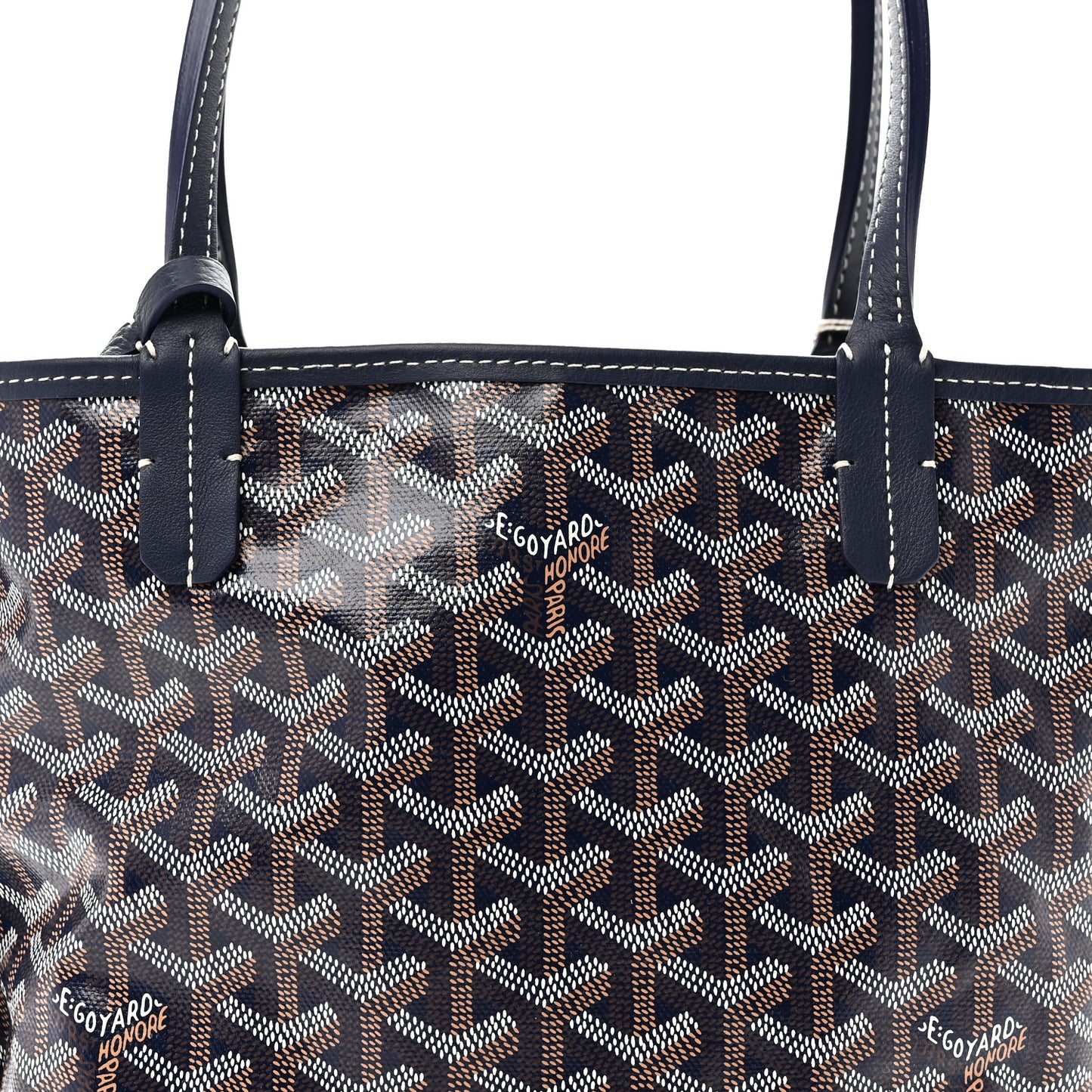Goyardine Reversible Mini Anjou Navy