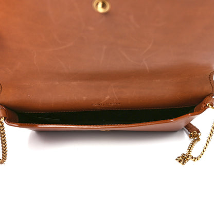 Saint Laurent Shearling Monogram Phone Holder Crossbody Brown 5 of 11