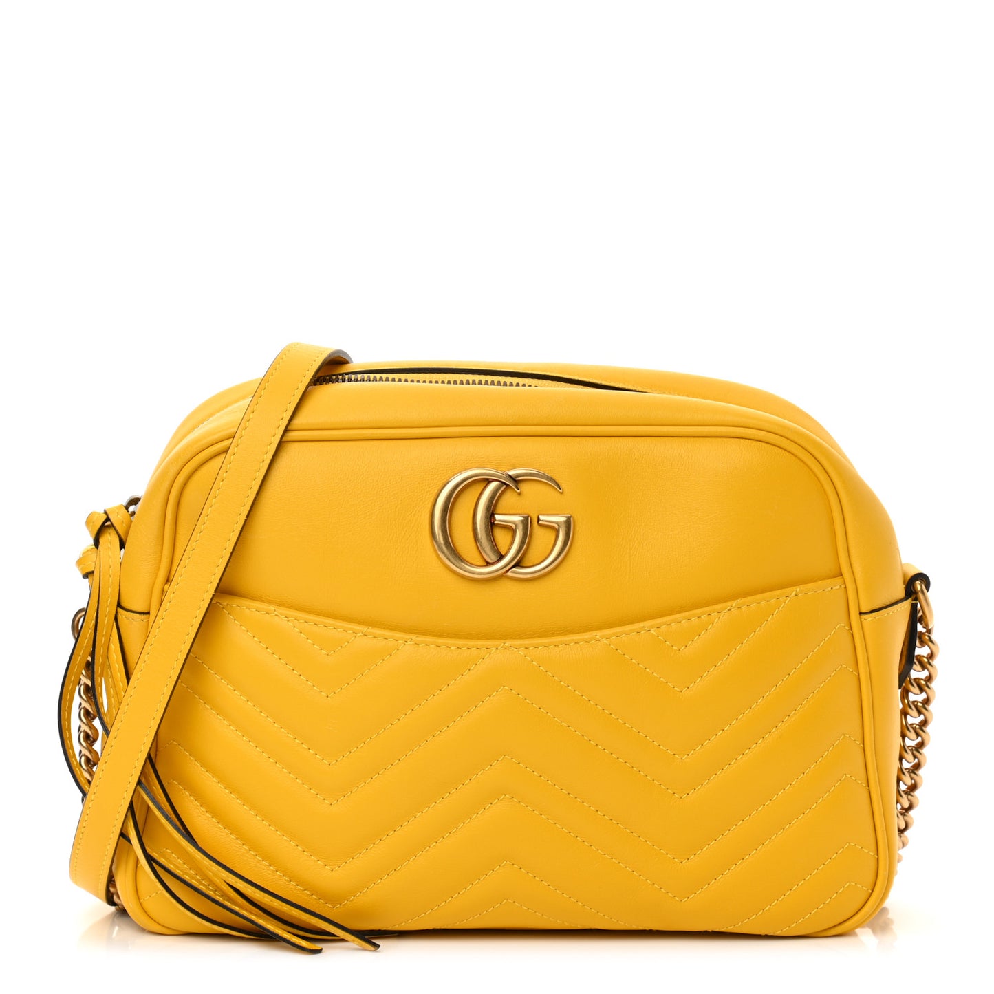 Calfskin Matelasse Medium GG Marmont Chain Shoulder Bag Stone Topaz