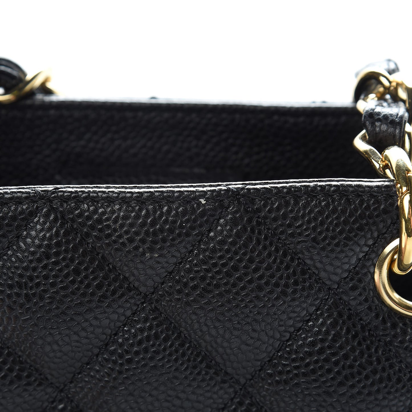 Caviar Petit Shopping Tote PST Black