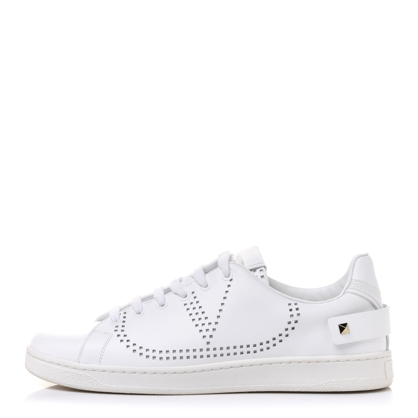 Calfskin Womens Backnet Sneakers 40.5 White