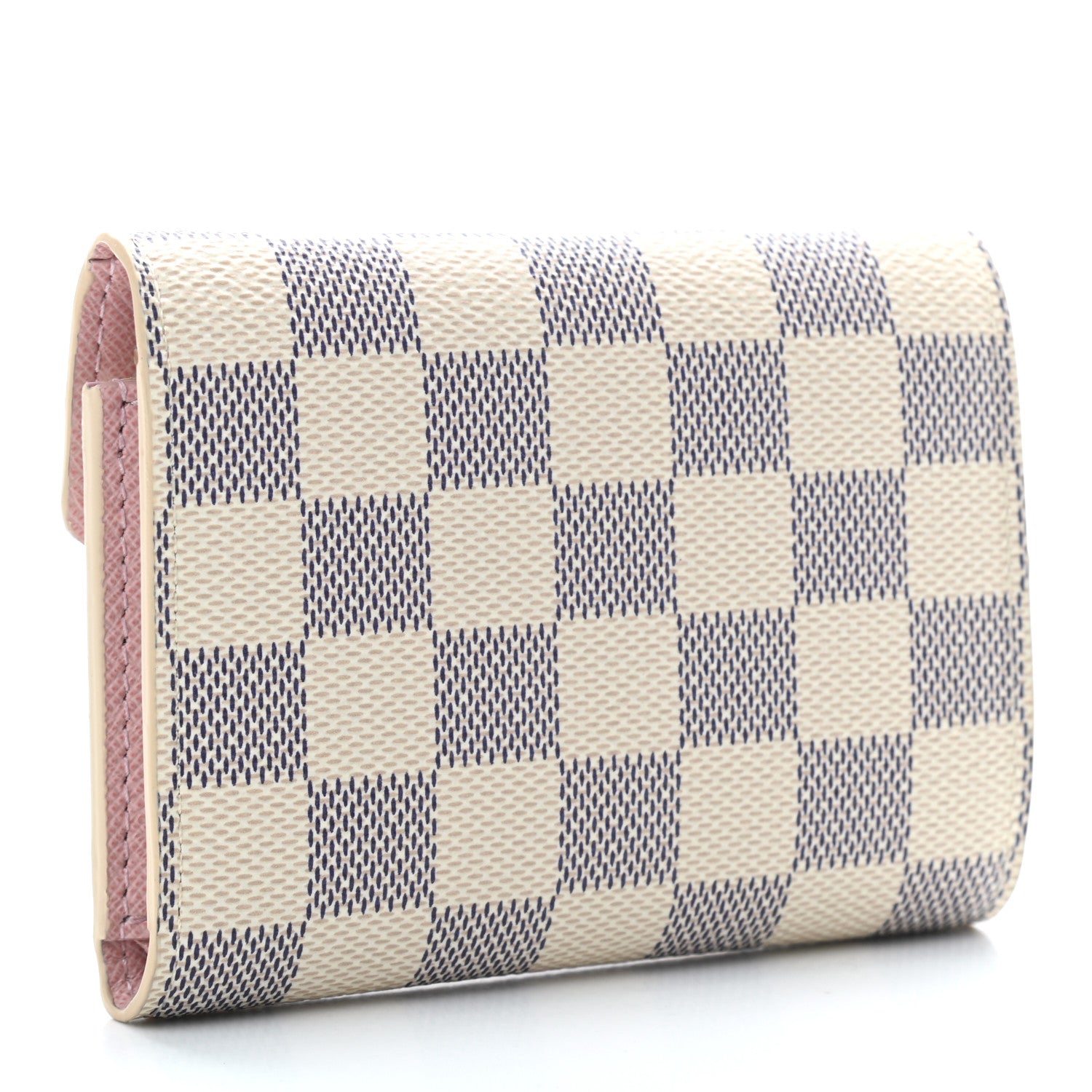 Louis Vuitton Damier Azur Victorine Wallet Rose Ballerine 3 of 9