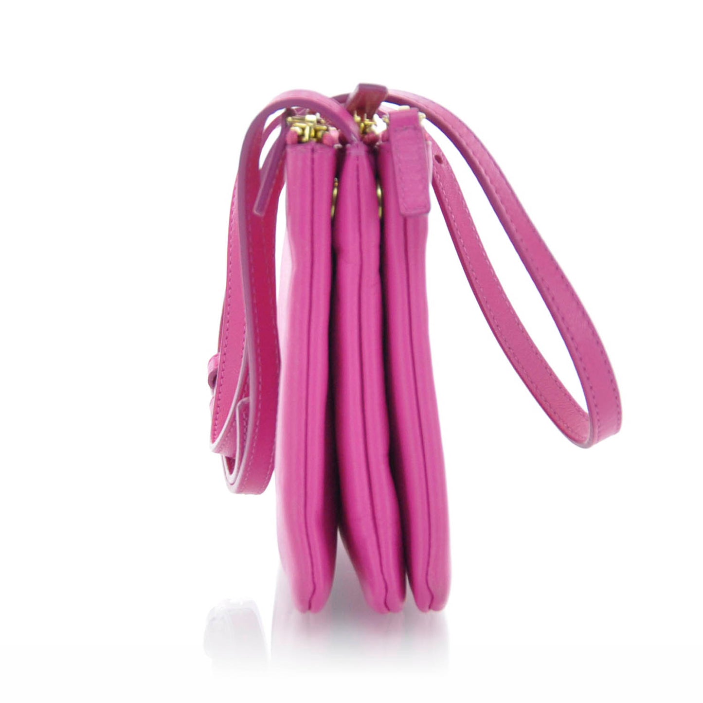 Leather Trio Crossbody Bag Hibiscus