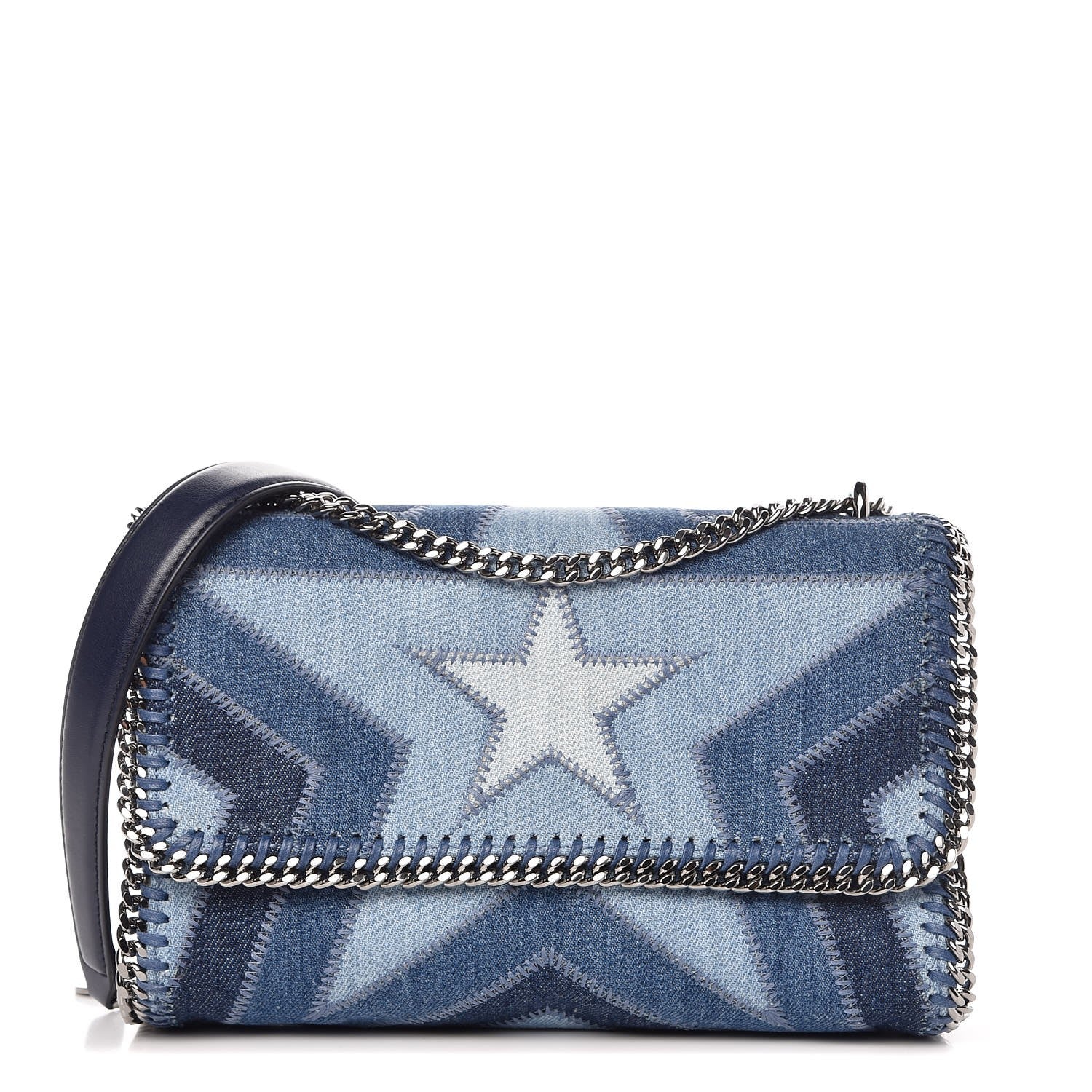 Stella McCartney Eco Denim Star Quilted Crossbody Blue 1 of 7