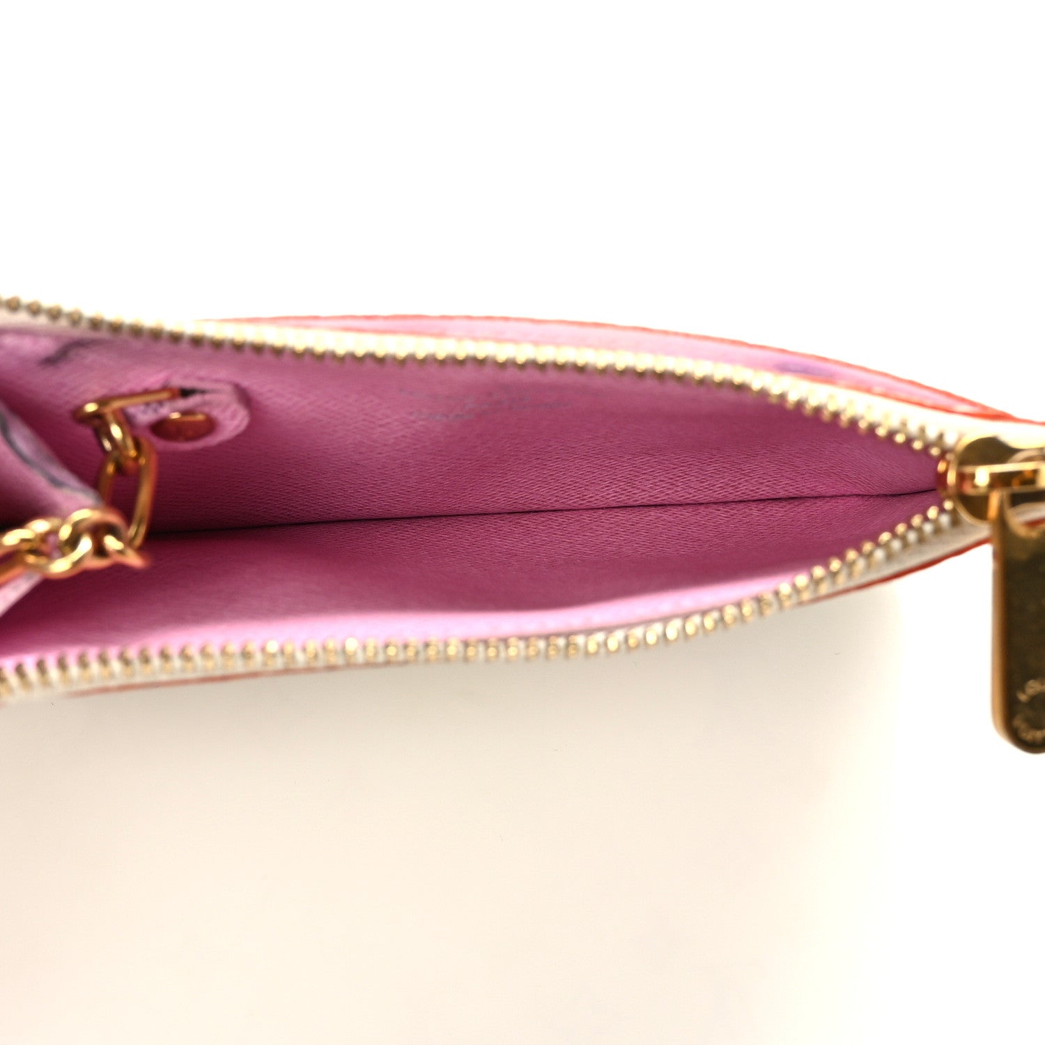 Louis Vuitton Monogram Multicolor Key Pouch White Litchi 5 of 7