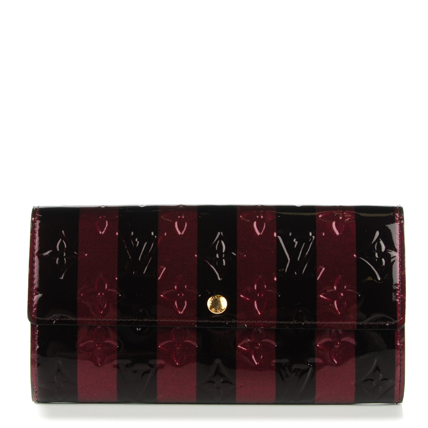 Louis Vuitton Vernis Rayures Sarah Wallet Amarante 1 of 7