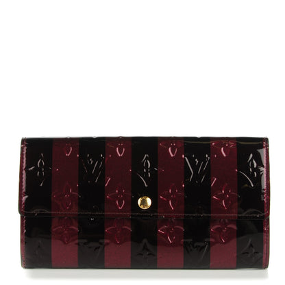Louis Vuitton Vernis Rayures Sarah Wallet Amarante 1 of 7