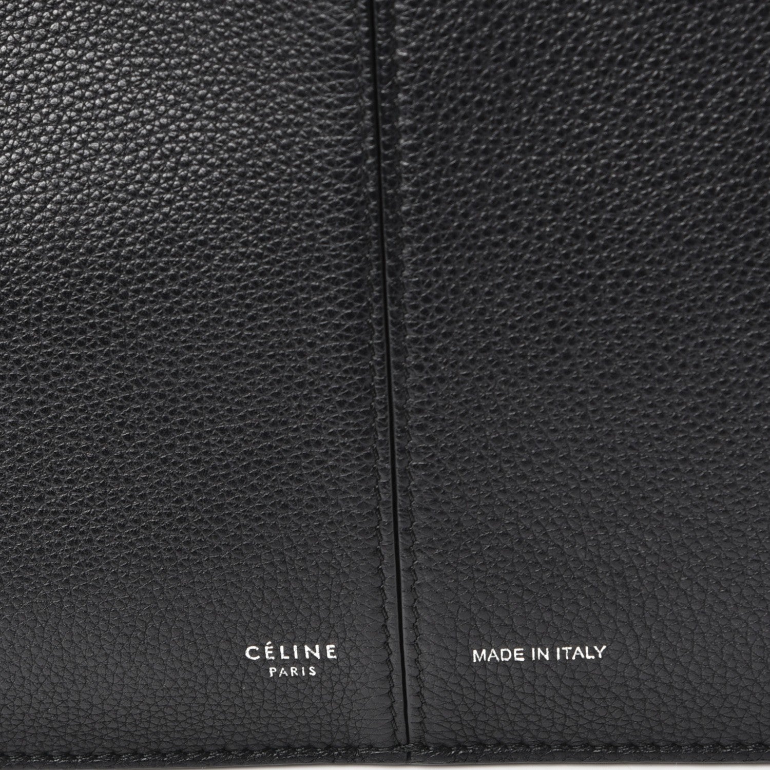Celine Baby Grained Calfskin Tri-Fold Bag Black 6 of 9