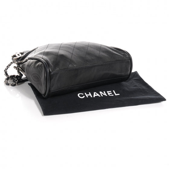 Lambskin Medium Ultimate Soft Tote Black