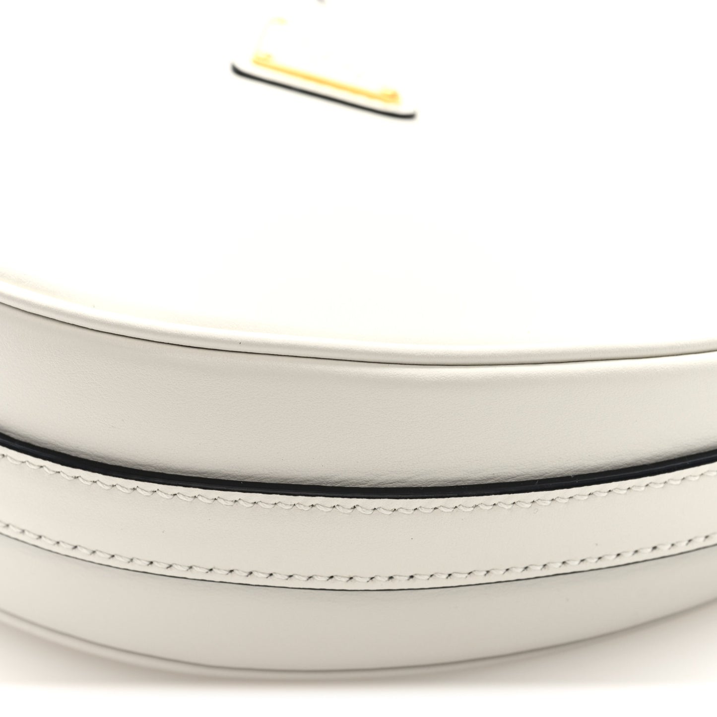Soft Calfskin Arque Shoulder Bag White