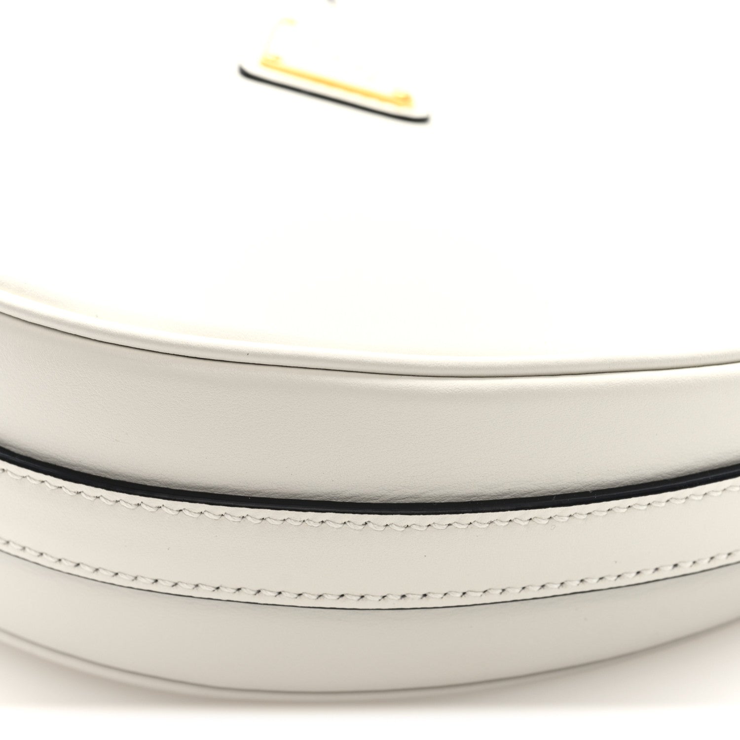 Prada Soft Calfskin Arque Shoulder Bag White 9 of 9