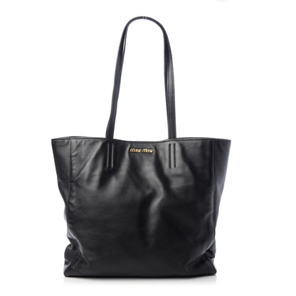 Miu Miu Vitello Soft Calf Tote Black 1 of 8