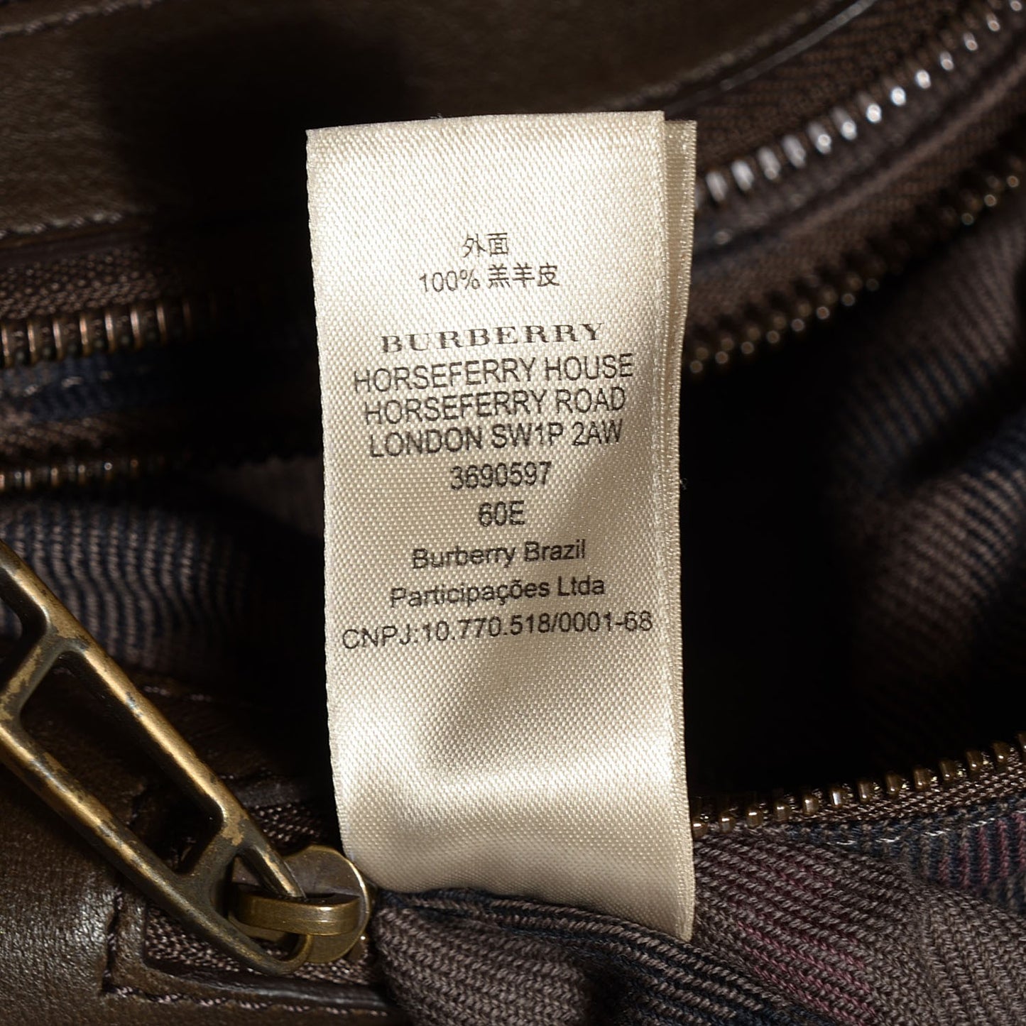 Lambskin Quilted Medium Enmore Shoulder Bag Brown