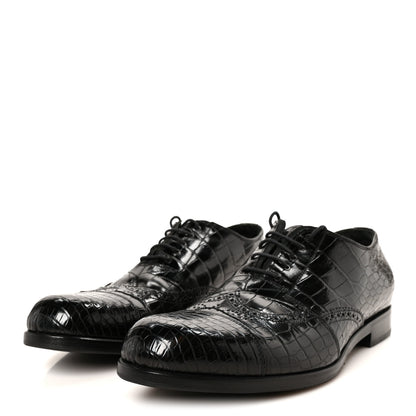 Prada Crocodile Mens Oxford 9 Black 4 of 10