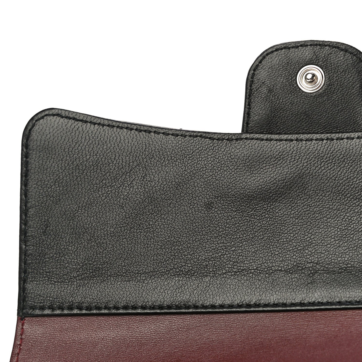 Chanel Lambskin Quilted Large Gusset Flap Wallet Black 13 of 24