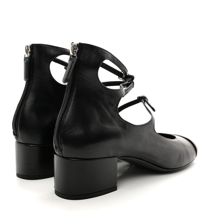 Chanel Lambskin Cap Toe CC Mary Jane Short Boots 41 Black 4 of 9