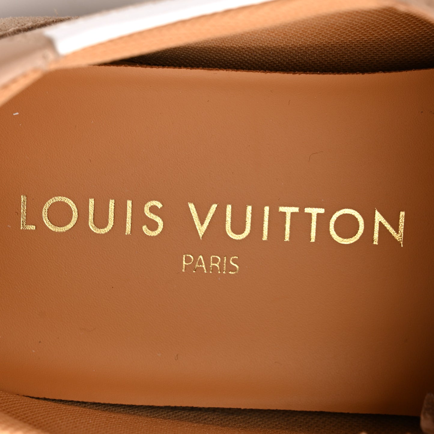 Suede Calfskin LV Sneakerina 37.5 Hazelnut Brown