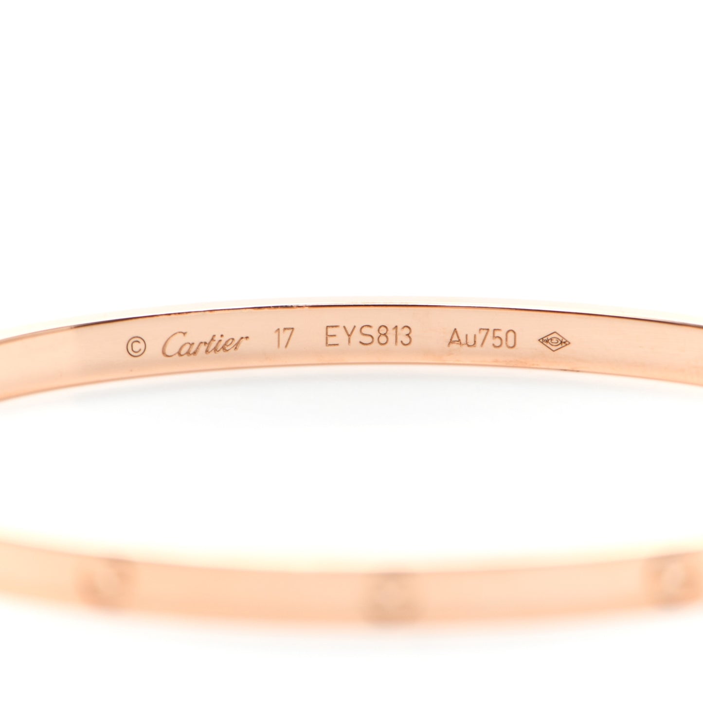 18K Pink Gold Small LOVE Bracelet 17