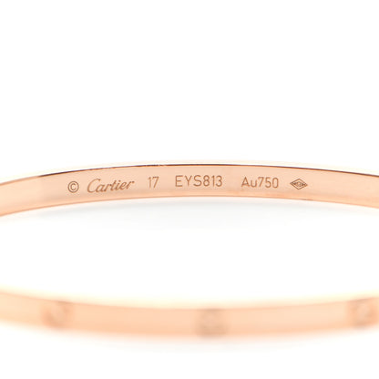 Cartier 18K Pink Gold Small LOVE Bracelet 17 4 of 5