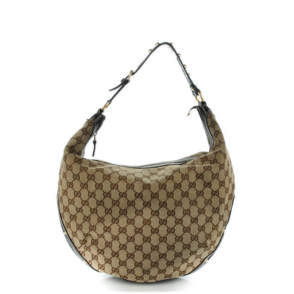 Gucci Monogram Large Studded Hobo Brown 1 of 9