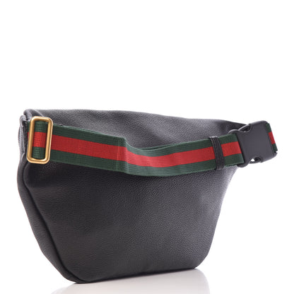 Gucci Grained Calfskin Logo Belt Bag Black 3 of 12