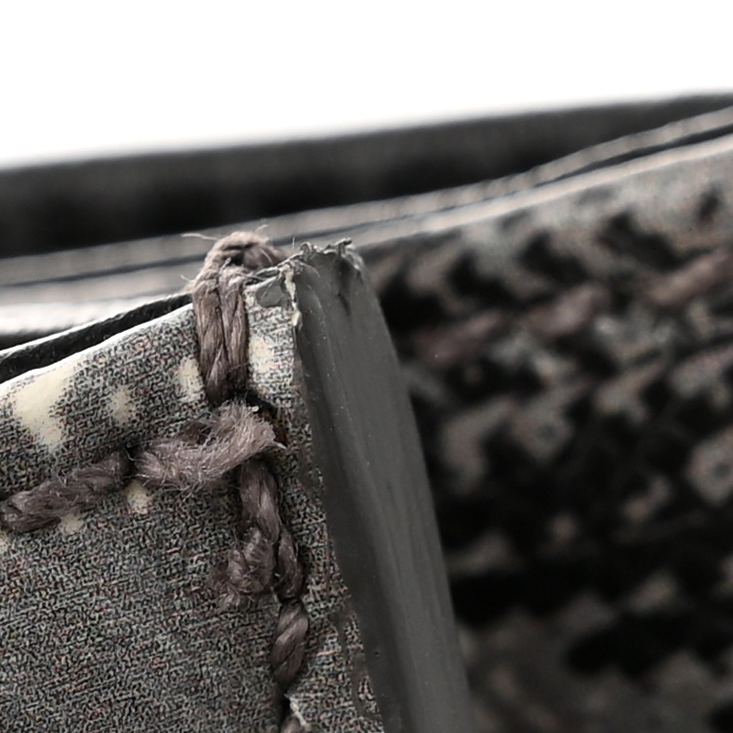 Saffiano Molecule Print Top Handle Flap Bag Ematite