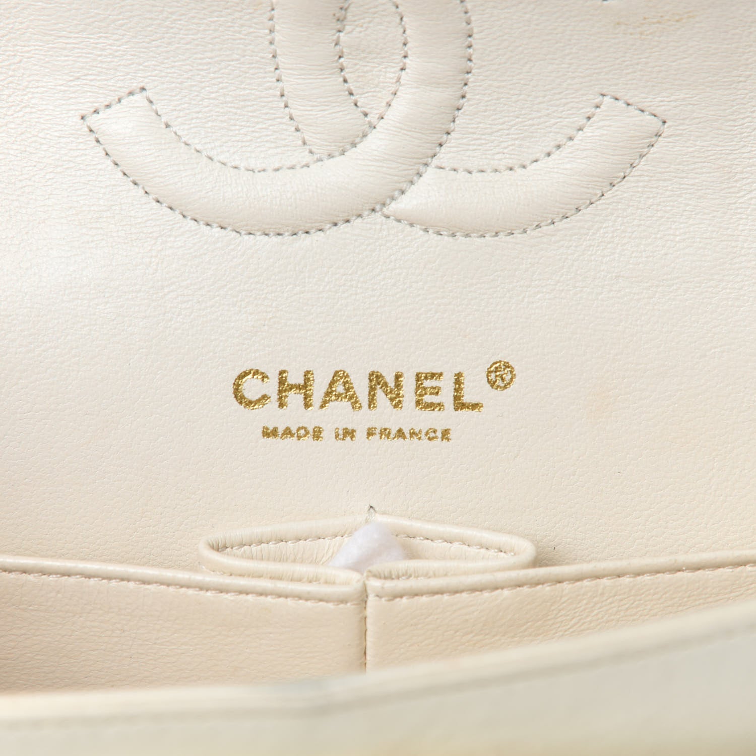 Chanel Lambskin Quilted Medium Double Flap White 22 of 25