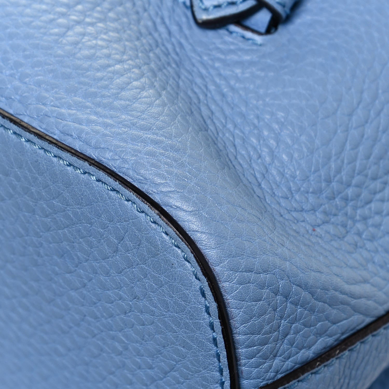 Gucci Cellarius Calfskin Medium Bamboo Backpack Mineral Blue 11 of 12