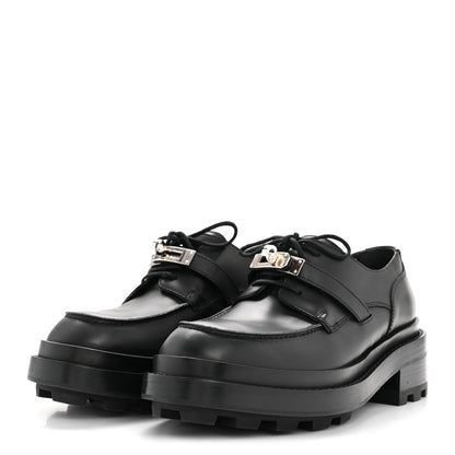 Hermes Glossed Calfskin First Oxford 37 Black 8 of 22
