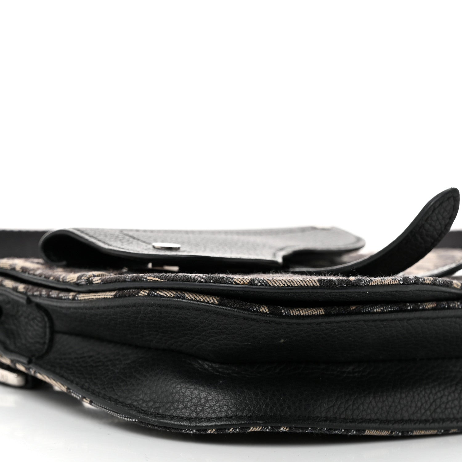 Christian Dior Oblique Saddle Messenger Pouch Beige Black 9 of 10