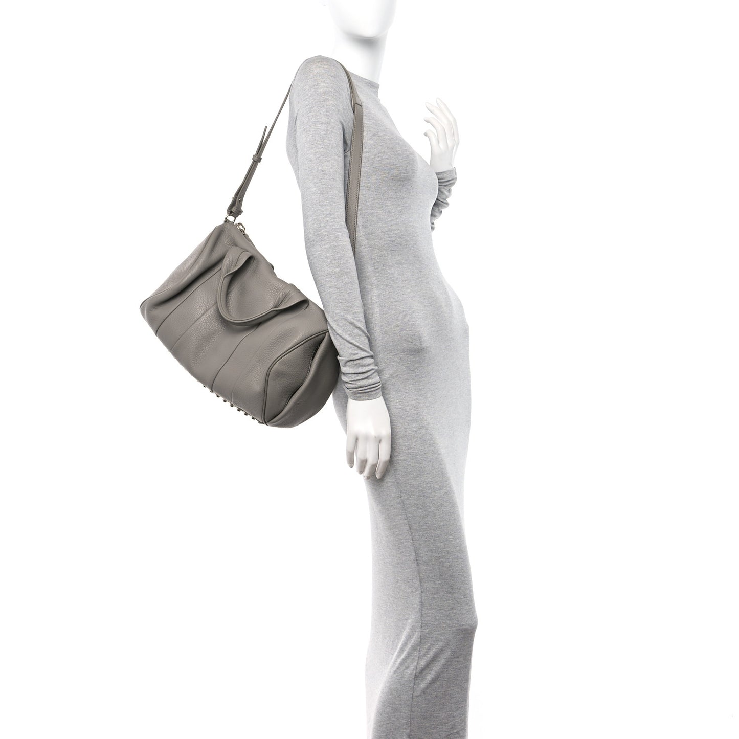 Pebbled Calfskin Rockie Mink Silver Hardware