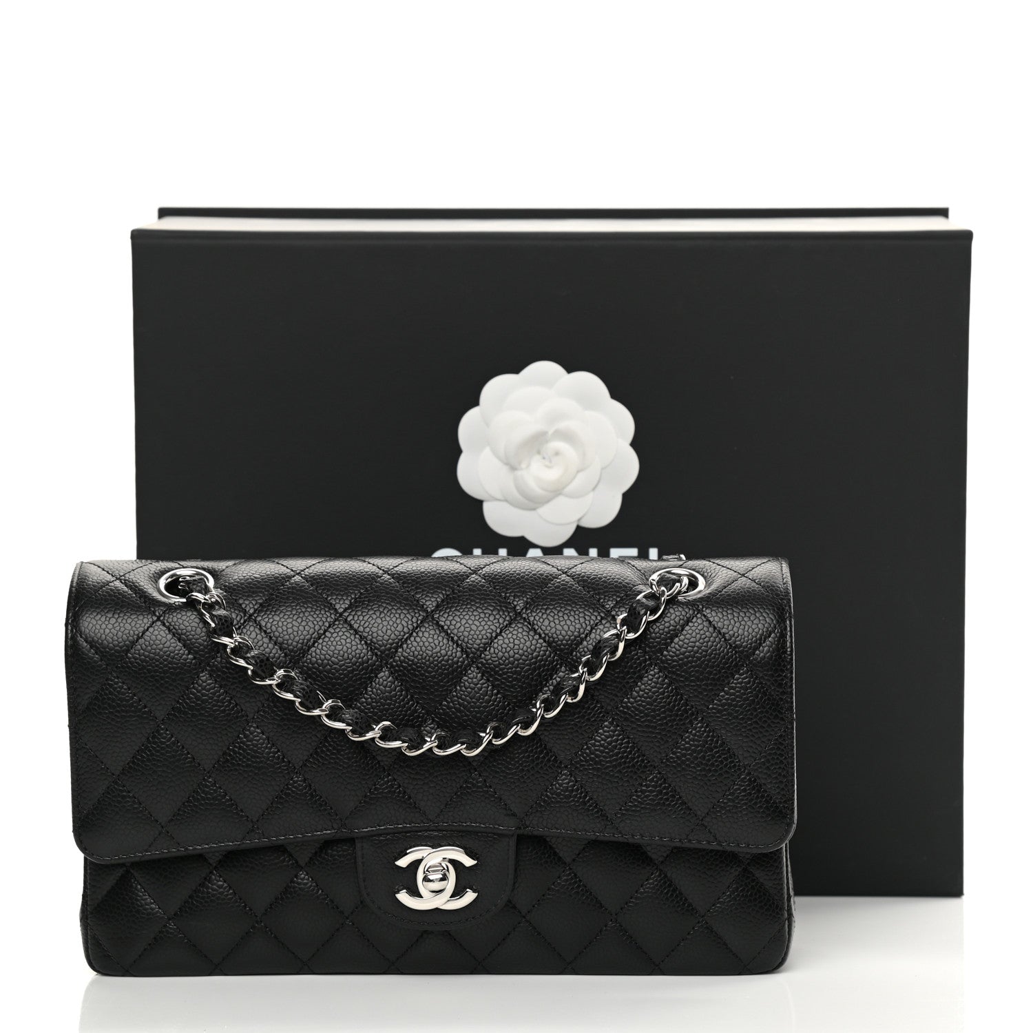 Chanel Caviar Quilted Medium Double Flap Black 13 of 13