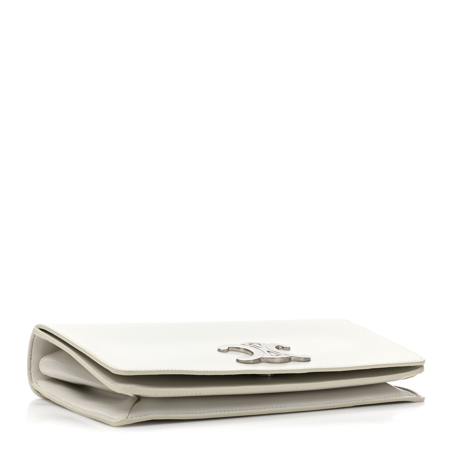 Celine Shiny Calfskin Trapeze Triomphe Bag White 4 of 16