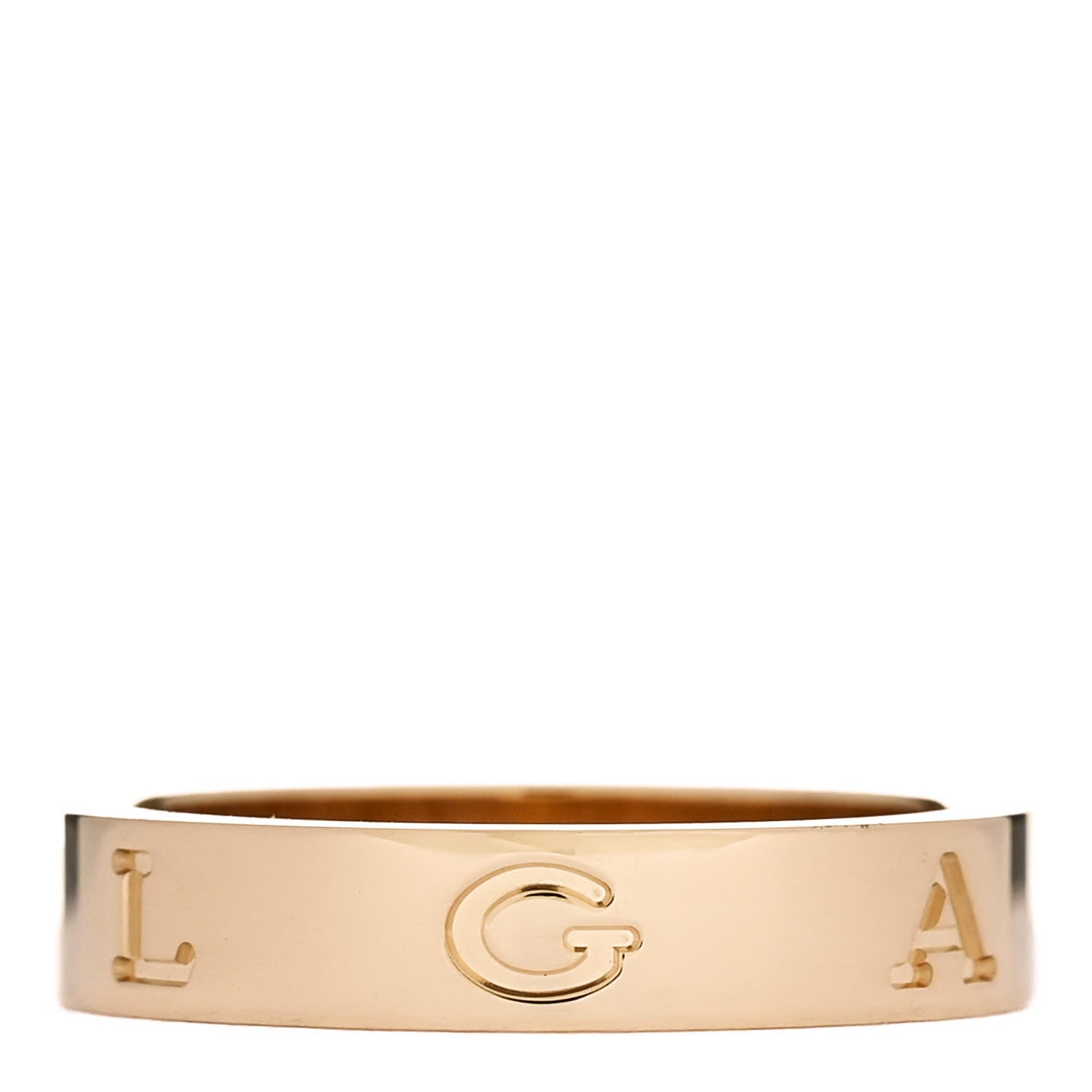Bulgari 18K Yellow Gold Logo Band Ring 50 5.25 3 of 5