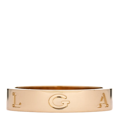 Bulgari 18K Yellow Gold Logo Band Ring 50 5.25 3 of 5
