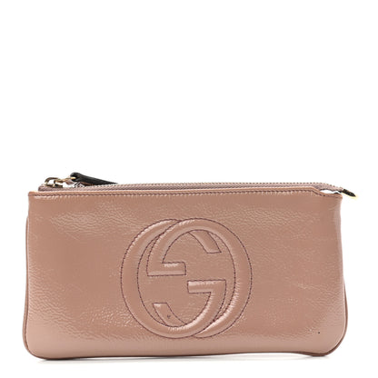 Gucci Patent Soho Wristlet Dark Cipria 1 of 10
