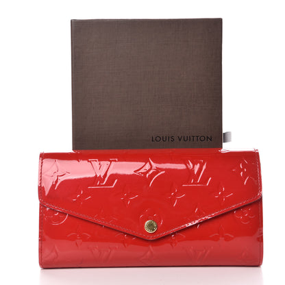 Louis Vuitton Vernis Sarah Wallet NM Cherry 11 of 11