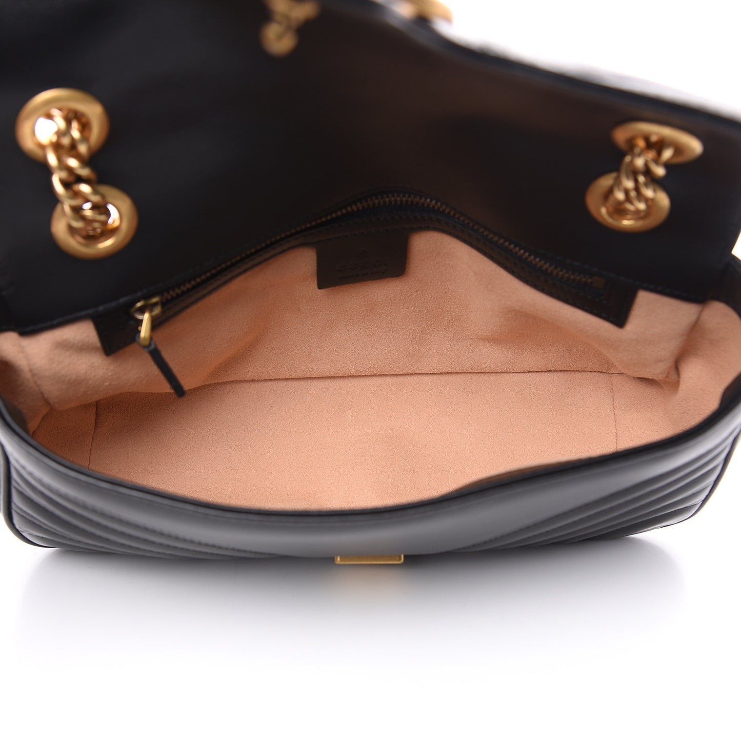Calfskin Matelasse Small GG Marmont Shoulder Bag Black