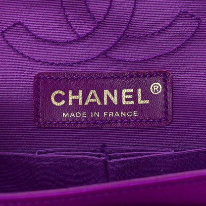 Chanel Satin Coco's Croc 2.55 Reissue 224 Flap Purple 6 of 11