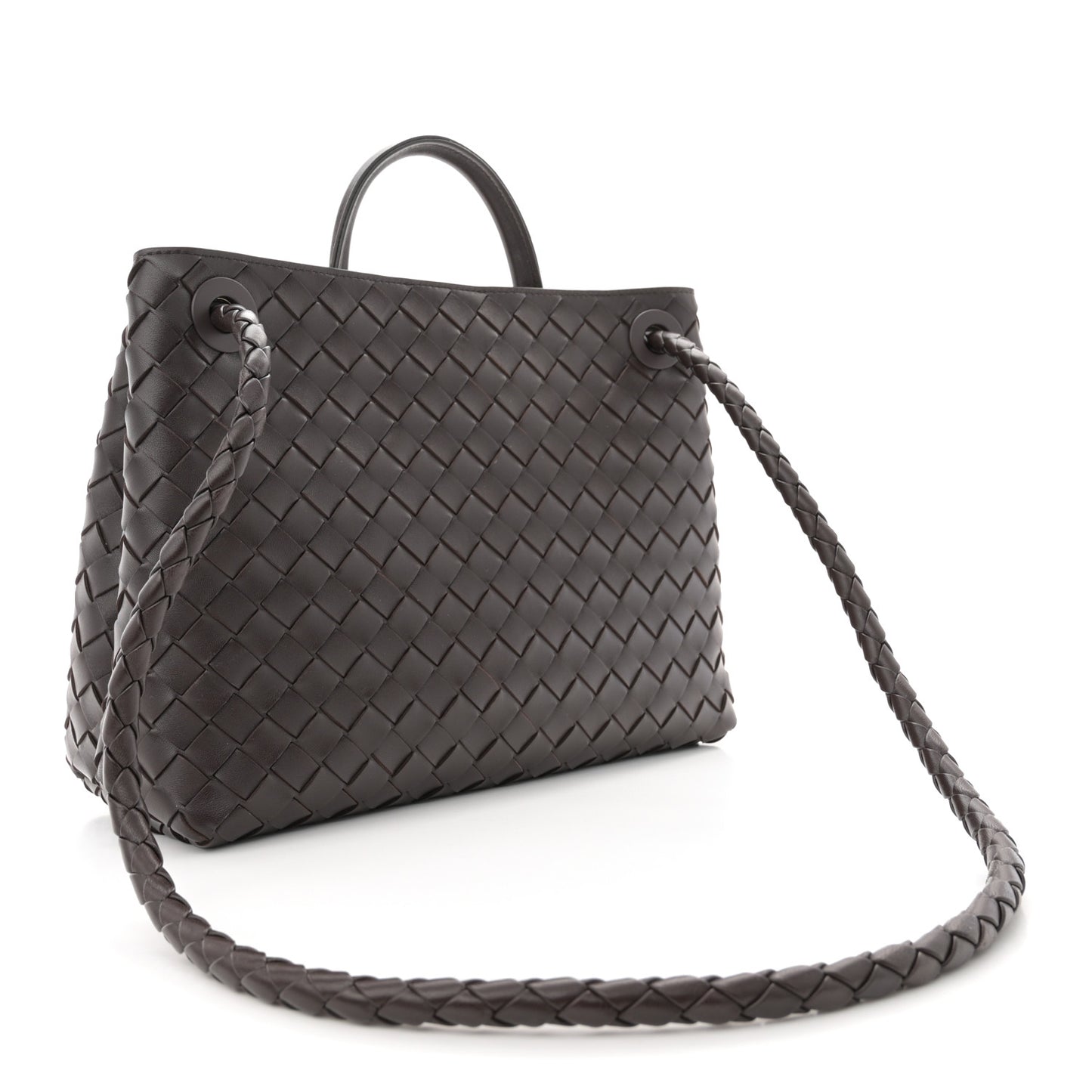 Nappa Intrecciato Medium Andiamo Shoulder Bag Fondant