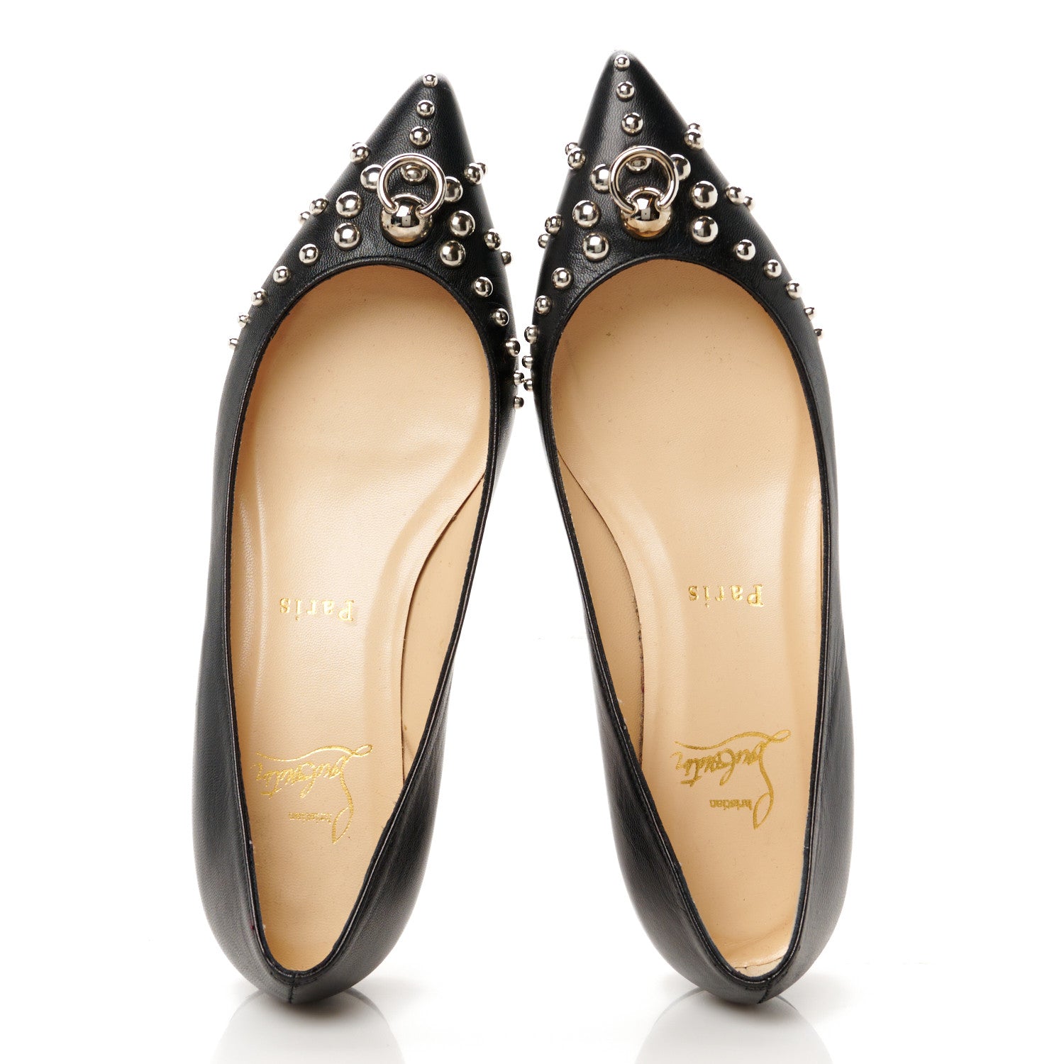 Christian Louboutin Kid Door Knock Flats 35 Black 2 of 9