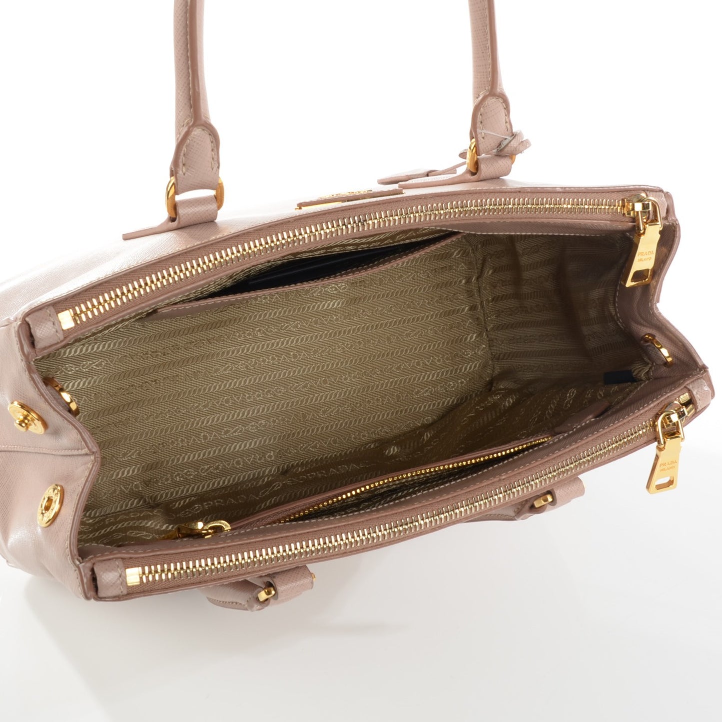 Saffiano Small Galleria Double Zip Tote Cammeo