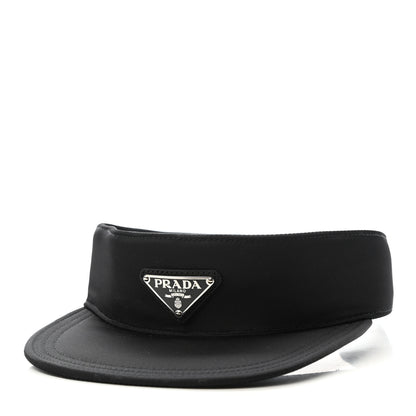 Prada Nylon Metal Triangle Logo Visor M Black 1 of 8