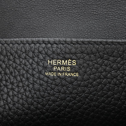 Hermes Taurillon Clemence Halzan 25 Black 6 of 10
