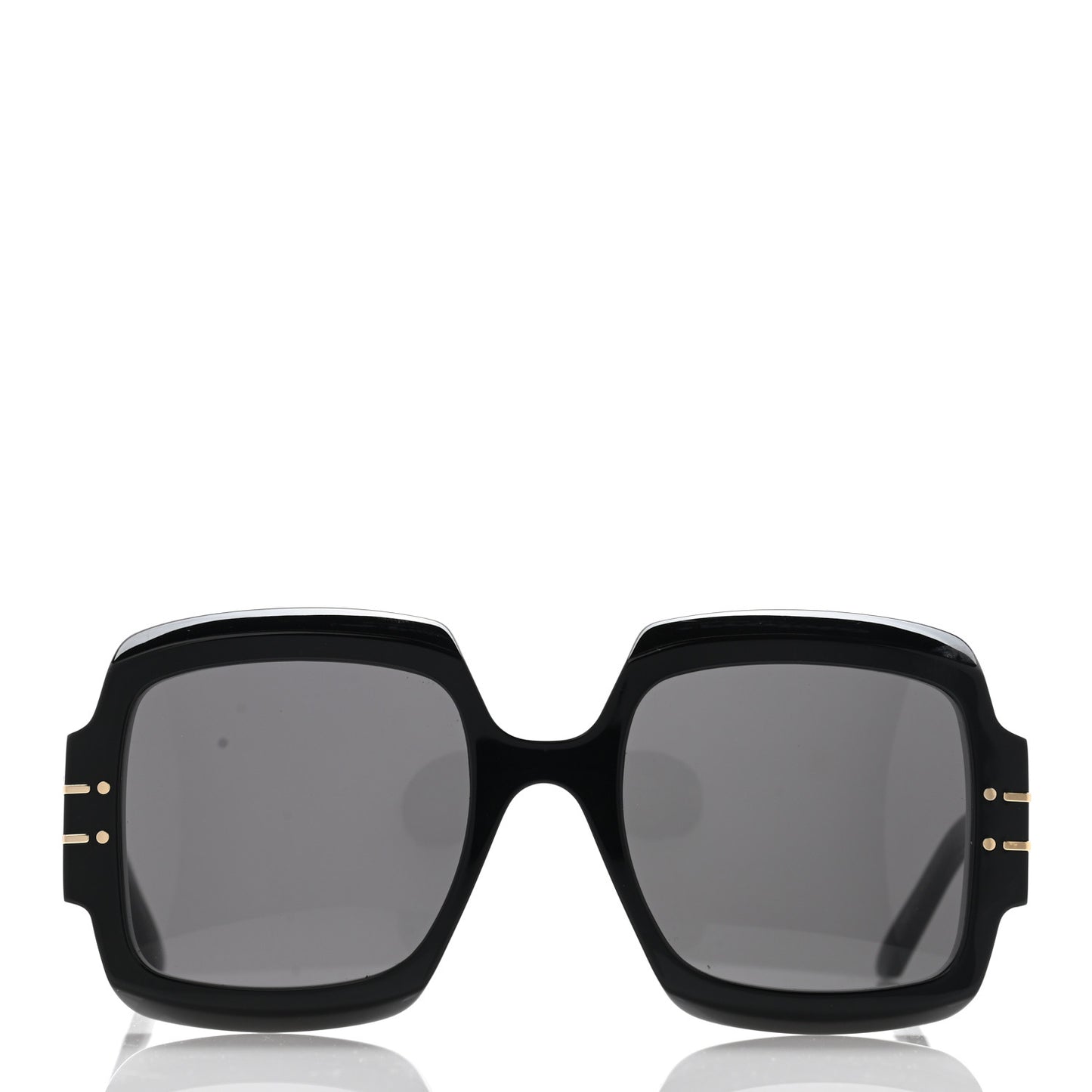 Acetate Diorsignature S1U Square Sunglasses Black